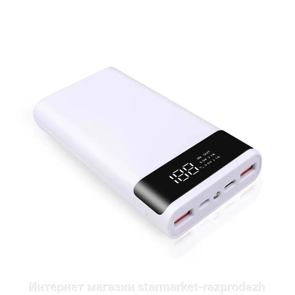Корпус Power Bank на 6 акумуляторів 18650 з дисплеєм, white від компанії Інтернет магазин starmarket-razprodazh - фото 1