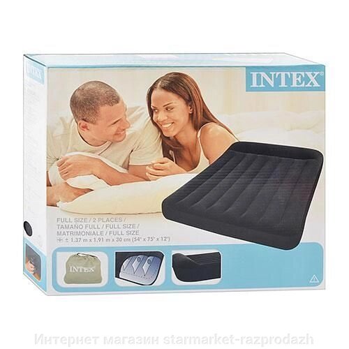 Надувний матрац Intex 66768 з велюровим покриттям. від компанії Інтернет магазин starmarket-razprodazh - фото 1