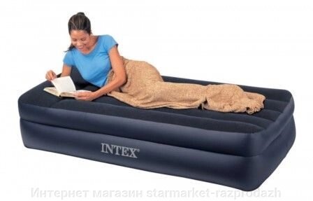 Односпальне надувне ліжко Intex:66721 (191*99*47см) Pillow Res від компанії Інтернет магазин starmarket-razprodazh - фото 1