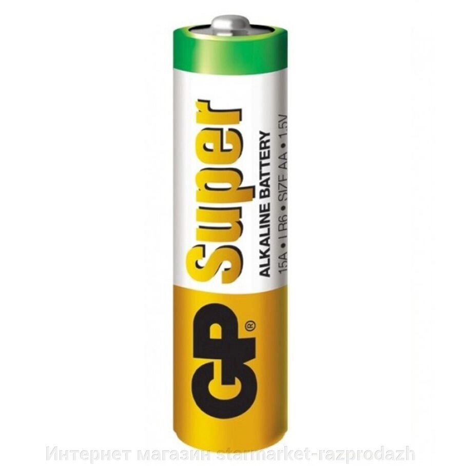 Батарейка Gp aa Lr6 Super Alkaline 15A 1.5V, Green - огляд