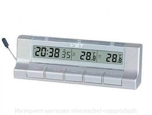 Термометр автомобільний з годинником Vst-7037 - Інтернет магазин starmarket-razprodazh