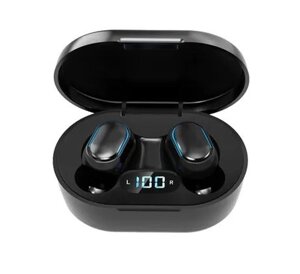 Бездротові bluetooth навушники з мікрофоном в кейсі E7s, black
