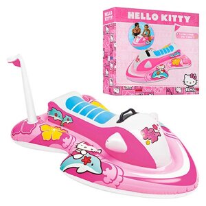 Дитячий надувний мотоцикл плотик Intex 57522, Hello Kitty