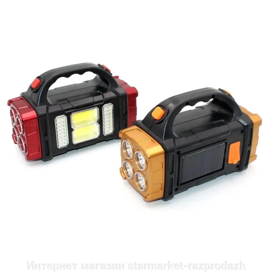 Ручний акумуляторний переносний ліхтар Hurry Bolt Hb-2678 25w, Powerbank, сонячна батарея від компанії Інтернет магазин starmarket-razprodazh - фото 1