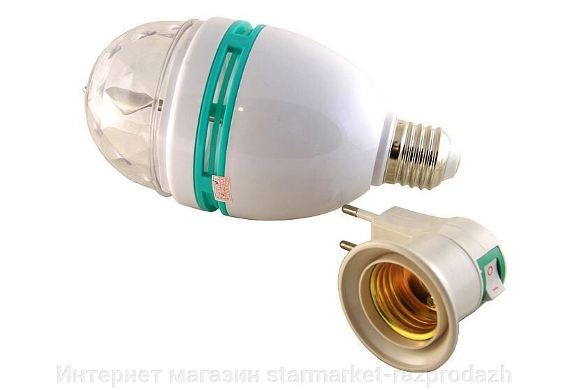 Велика обертова диско лампа 3W; Е27; 15*8 см від компанії Інтернет магазин starmarket-razprodazh - фото 1