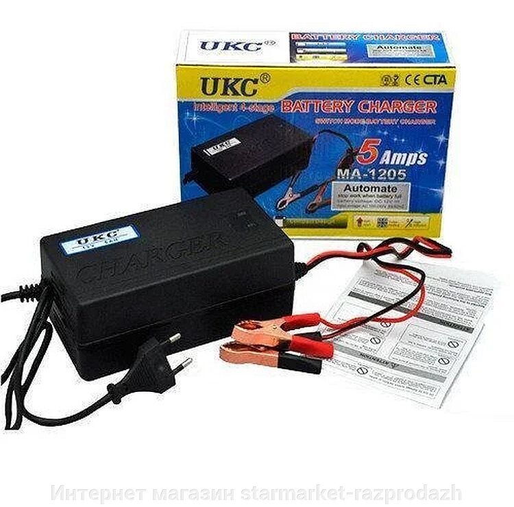 Зарядний пристрій Ukc Battery Charger Ma-1205a (12V, 5A) для акумуляторів від компанії Інтернет магазин starmarket-razprodazh - фото 1
