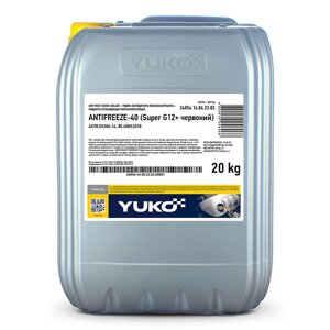 Рідина охолоджуюча ANTIFREEZE -40 Super G12+червоний) (20кг.) (YUKOIL)