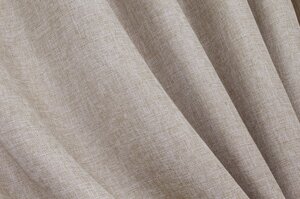 Однотонна тканина "Льон мішковина". Висота 2,8 м. Колір світло-кавовий. 113ш