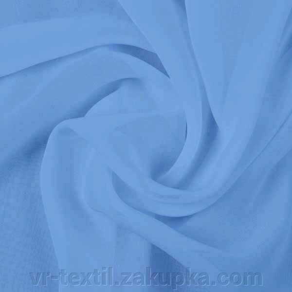Тканина шифон однотонний, колір блакитний від компанії Інтернет-магазин "VR-Textil" - фото 1