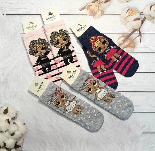 Красиві Трикотажні Шкарпетки для Дівчаток Лялечки ЛОЛ Зростання 98-104 см - розпродаж