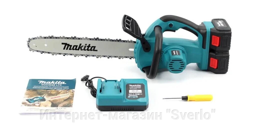 Акумуляторна пила Makita DUC302Z LTX (40V, 8AH, шина 30см). АКБ пила з безключовою натяжкою ланцюга від компанії Интернет-магазин "Sverlo" - фото 1