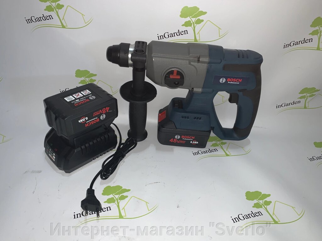 Акумуляторний перфоратор Bosch GBH 48V-EC (2 акумулятори + зарядка) від компанії Интернет-магазин "Sverlo" - фото 1