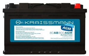 Автомобільний акумулятор kraissmann 80 AB 800 AGM