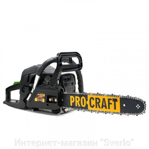 Бензопила ланцюгова PROCRAFT GS-50  (1 шина, 1 ланцюг 40) NEW від компанії Интернет-магазин "Sverlo" - фото 1