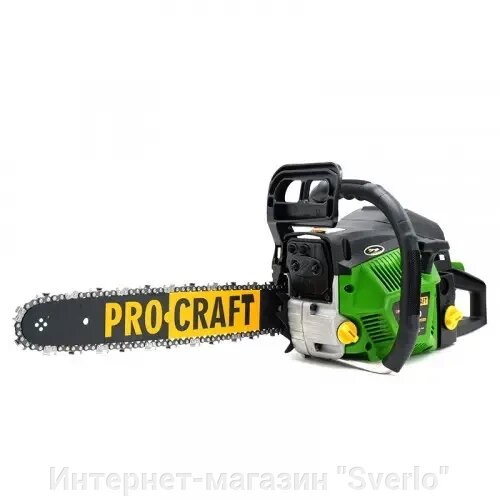 Бензопила ланцюгова PROCRAFT GS-50/2 (Іна + ланцюг 45, шина + ланцюг 40) NEW від компанії Интернет-магазин "Sverlo" - фото 1