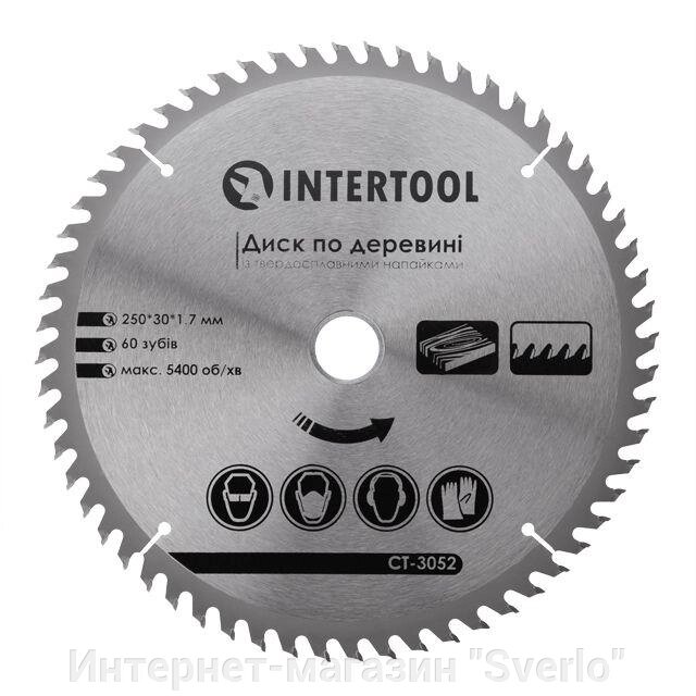 Диск пиляльний для дерева з твердосплавними напайками INTERTOOL CT-3052 від компанії Интернет-магазин "Sverlo" - фото 1