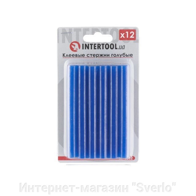 Комплект блакитних клейових стрижнів 11.2 мм*100 мм, 12 шт. INTERTOOL RT-1052 від компанії Интернет-магазин "Sverlo" - фото 1