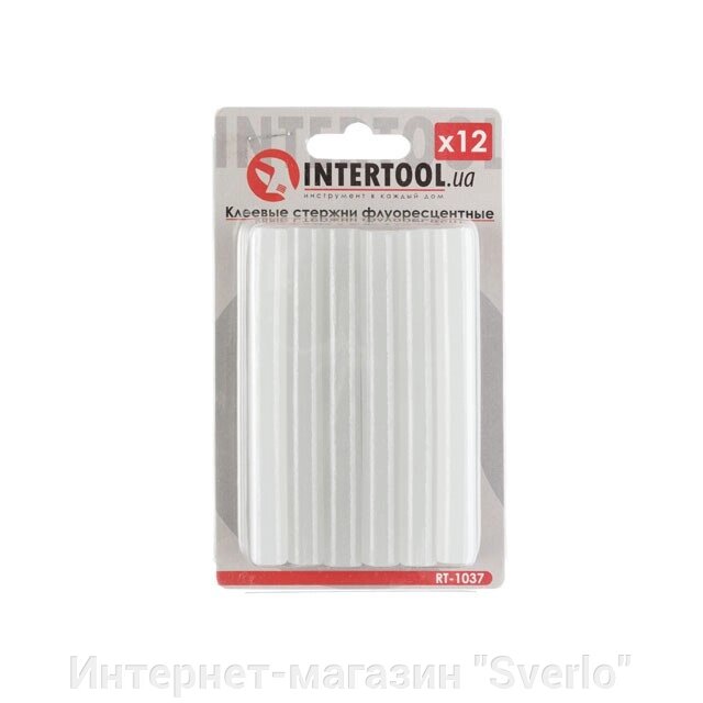 Комплект флуоресцентних клейових стрижнів 11.2 мм*100 мм, 12 шт INTERTOOL RT-1037 від компанії Интернет-магазин "Sverlo" - фото 1