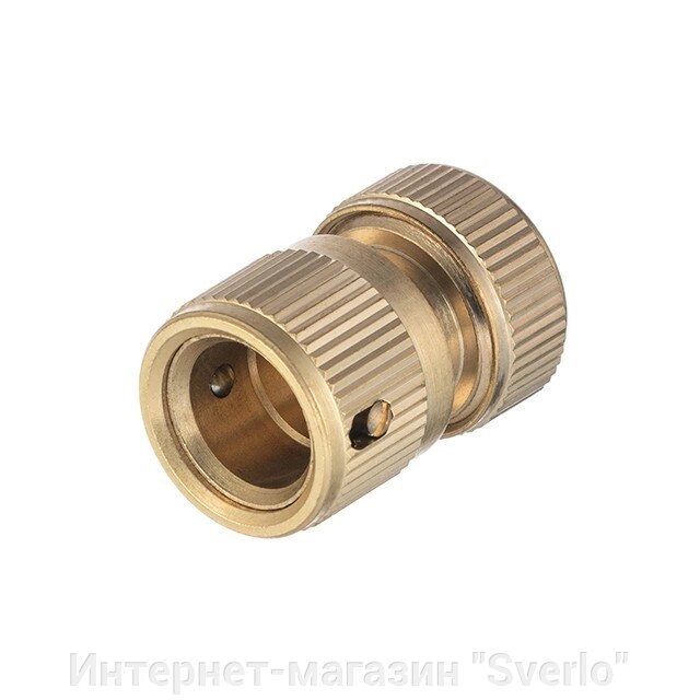 Конектор латунний з аквастопом 1/2" на шланг 1/2" STORM INTERTOOL GE-1219 від компанії Интернет-магазин "Sverlo" - фото 1