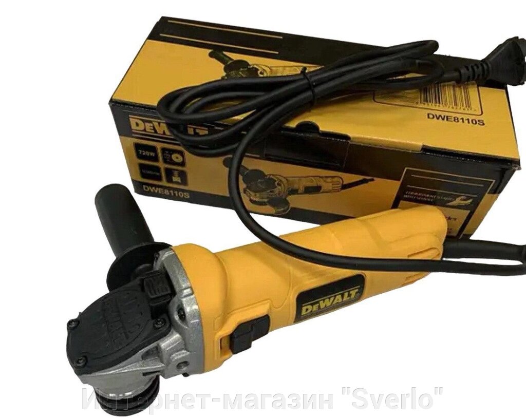 Кутова шліфувальна машина (болгарка) DeWalt DWE8110S (з регулятором обертів) від компанії Интернет-магазин "Sverlo" - фото 1