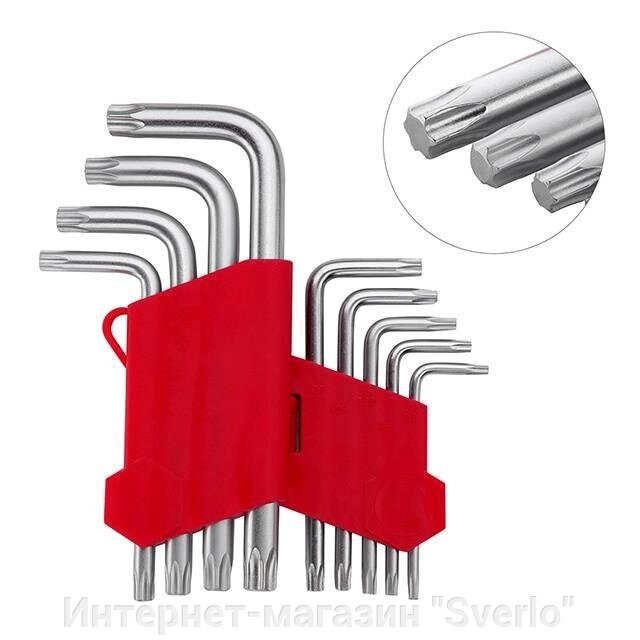 Набір Г-подібних ключів TORX з отвором Cr-V INTERTOOL HT-0607 від компанії Интернет-магазин "Sverlo" - фото 1