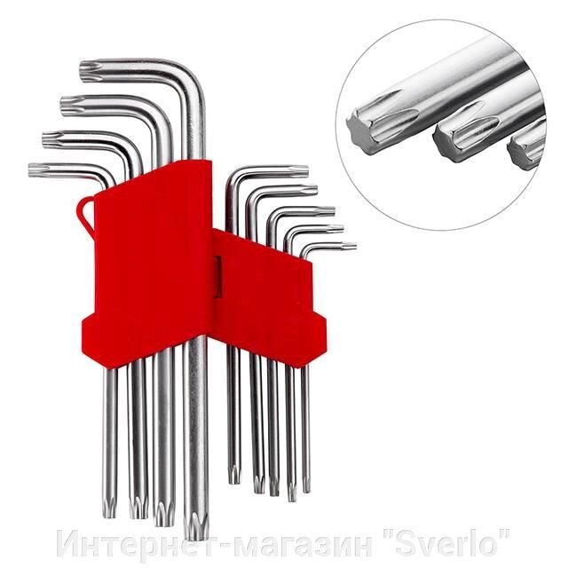 Набір Г-подібних ключів TORX з отвором Cr-V INTERTOOL HT-0608 від компанії Интернет-магазин "Sverlo" - фото 1