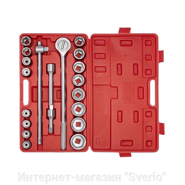 Набір головок і комплектуючих 21 од., 3/4", гол. 6 г, 19-50 мм INTERTOOL HT-2221 від компанії Интернет-магазин "Sverlo" - фото 1