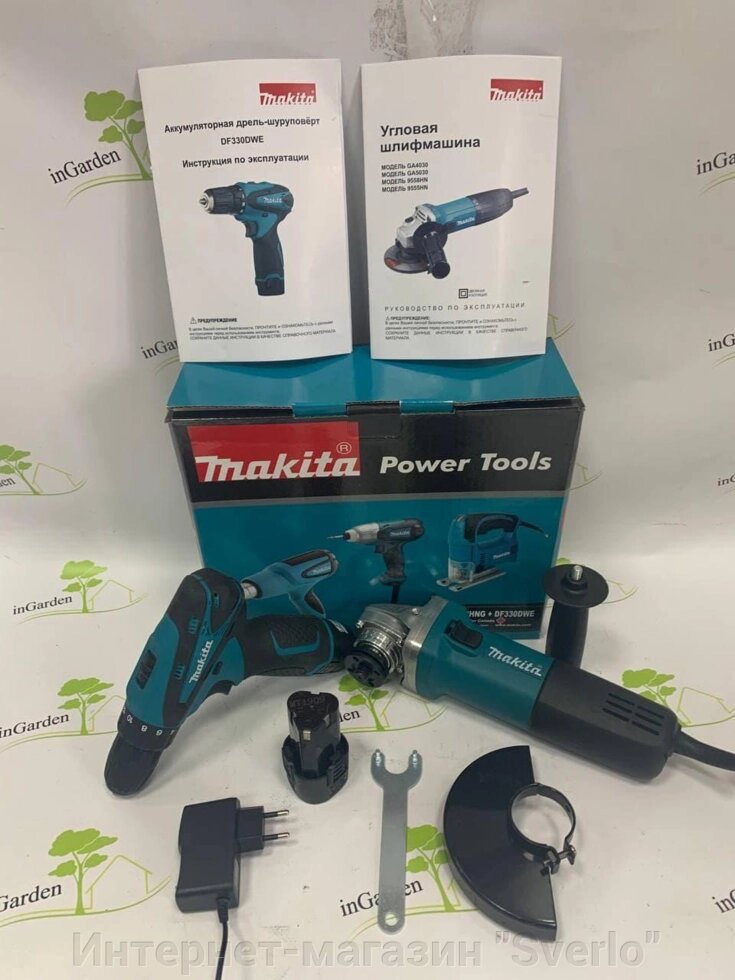 Набір Шуруповерт Makita DF330DWE + болгарка Makita GA5030 Японія гарантія 1 рік від компанії Интернет-магазин "Sverlo" - фото 1