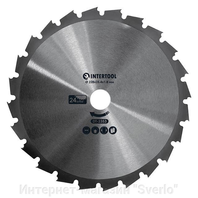 Ніж для мотокоси/тримера з твердосплавними напайками ø228x25.4x1.8 мм 24T INTERTOOL DT-2353 від компанії Интернет-магазин "Sverlo" - фото 1