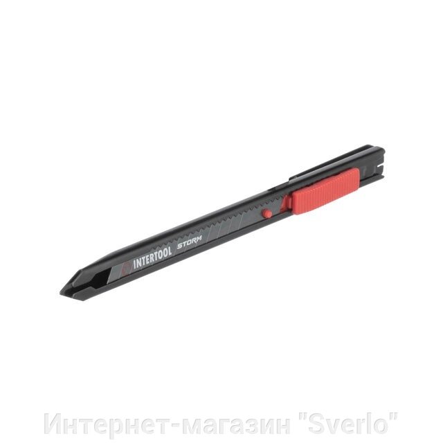 Ніж сегментний 9 мм, металевий, STORM INTERTOOL HT-0513 від компанії Интернет-магазин "Sverlo" - фото 1