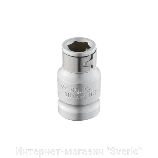 Перехідник квадрат 1/2"x шестигранник 10 мм, CrV INTERTOOL ET-1108 від компанії Интернет-магазин "Sverlo" - фото 1