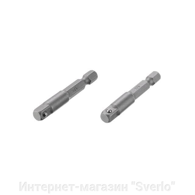 Перехідник з Hex 1/4" на квадрат 1/4" під шурупокрут, CR-V, пак. 2 шт. INTERTOOL VT-0234 від компанії Интернет-магазин "Sverlo" - фото 1