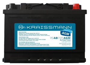 Автомобільний акумулятор KRAISSMANN 70 AB 720 AGM