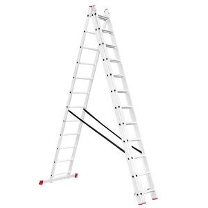 Драбина алюмінієва 3-секційна універсальна розкладна INTERTOOL LT-0312