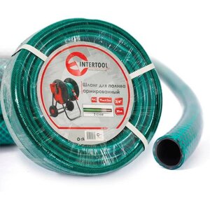 Шланг для поливання 3-шаровий 3/4", 20 м, армований PVC INTERTOOL GE-4043