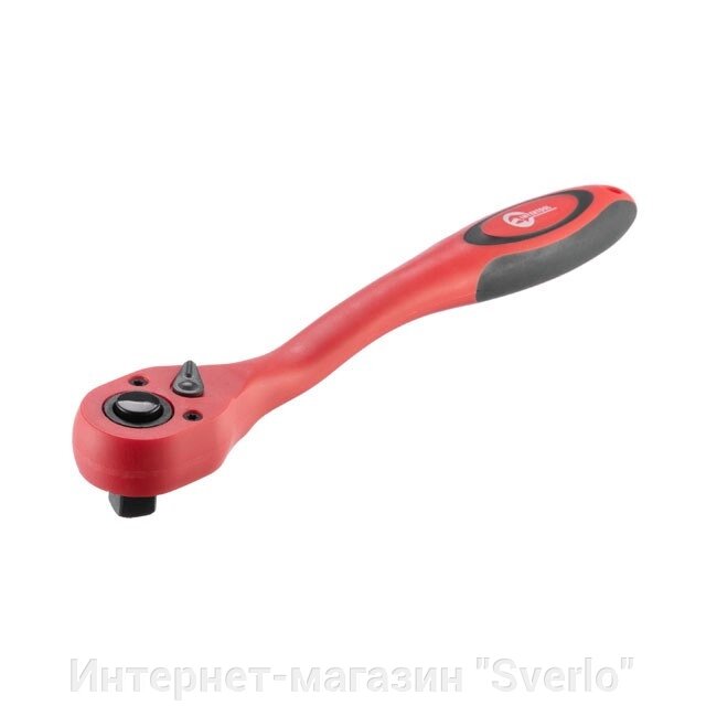 Ручка (тріскачка) з храповим механізмом на 72 зуби 1/2" вигнута Проф. INTERTOOL HT-2109 від компанії Интернет-магазин "Sverlo" - фото 1