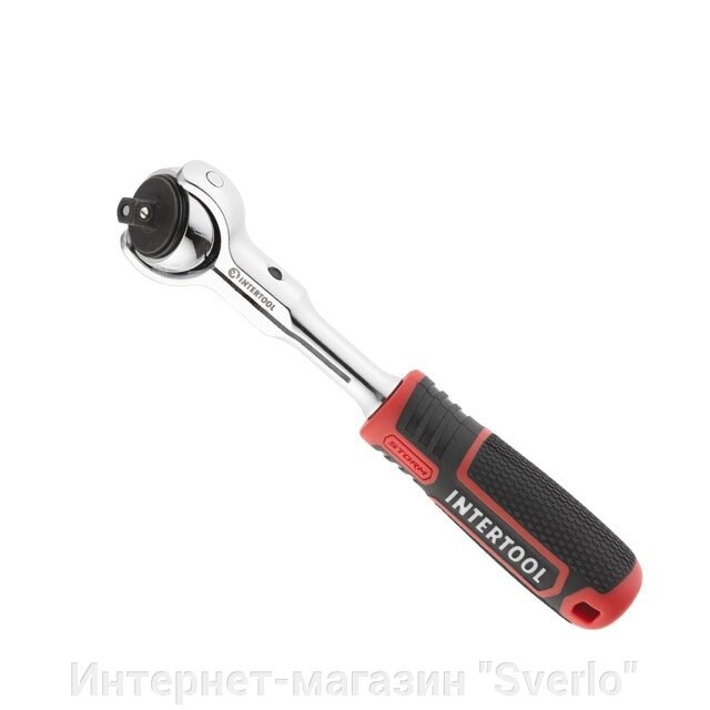 Ручка з храповим механізмом поворотна, 72 зубці 1/4", Cr-V STORM INTERTOOL ET-8007 від компанії Интернет-магазин "Sverlo" - фото 1