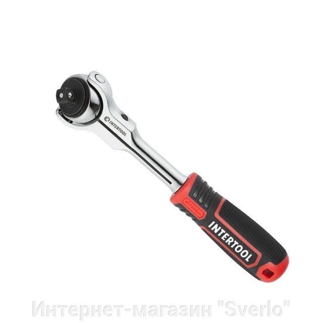 Ручка з храповим механізмом поворотна, 72 зуби 3/8", Cr-V STORM INTERTOOL ET-8008 від компанії Интернет-магазин "Sverlo" - фото 1