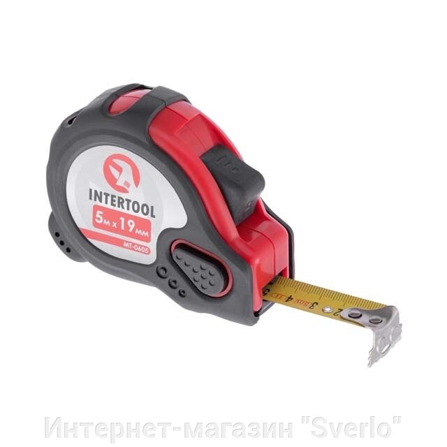 Рулетка сталева з фіксатором 5 м INTERTOOL MT-0605 від компанії Интернет-магазин "Sverlo" - фото 1