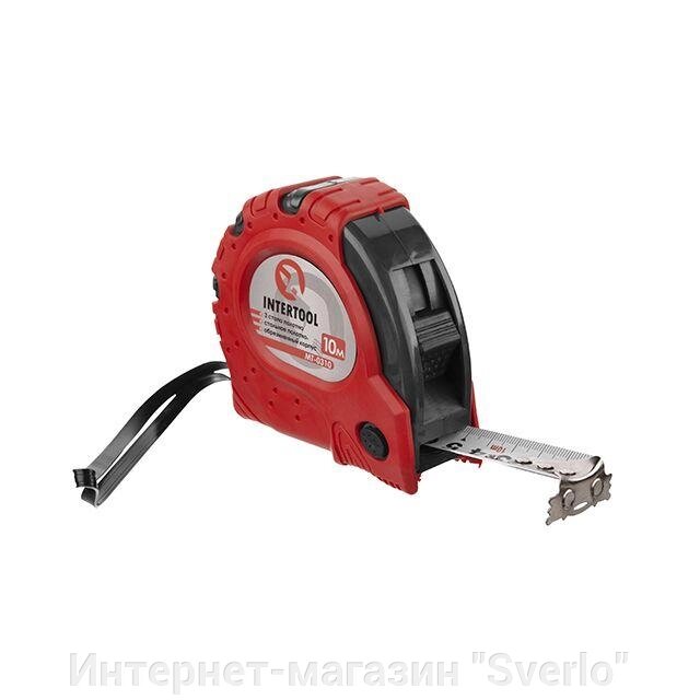 Рулетка з фіксатором 10 м "Супер Магніт" INTERTOOL MT-0310 від компанії Интернет-магазин "Sverlo" - фото 1