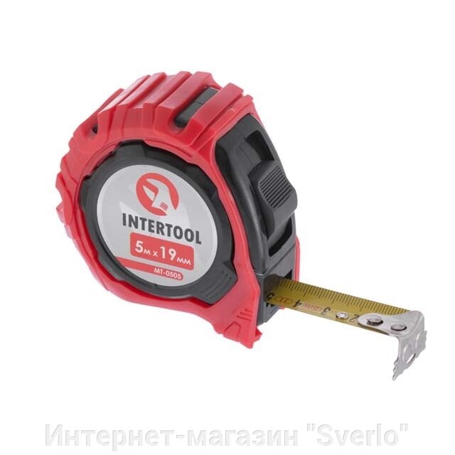 Рулетка з фіксатором 5 м * 19 мм "Магніт" INTERTOOL MT-0505 від компанії Интернет-магазин "Sverlo" - фото 1