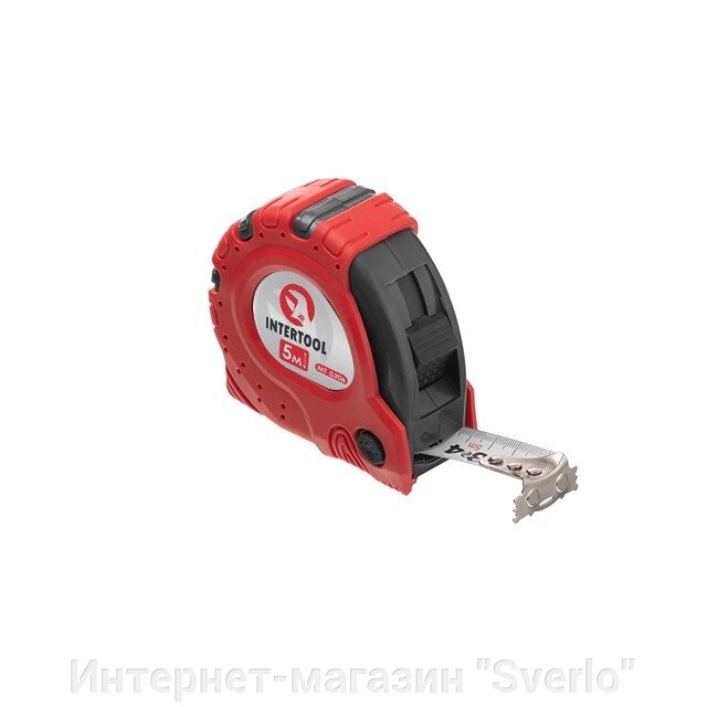 Рулетка з фіксатором 5 м "Супер Магніт" INTERTOOL MT-0306 від компанії Интернет-магазин "Sverlo" - фото 1