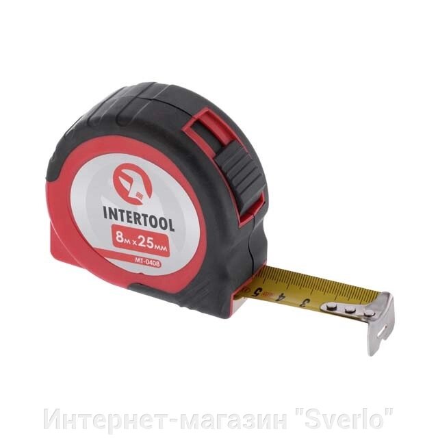 Рулетка з металевим полотном 8 м INTERTOOL MT-0408 від компанії Интернет-магазин "Sverlo" - фото 1