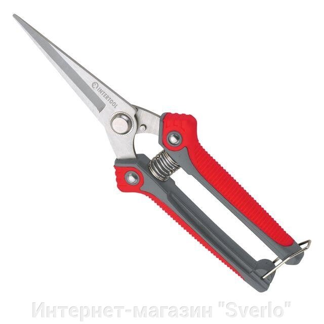 Секатор для винограду 200 мм, INOX, двокомпонентна ручка INTERTOOL FT-1015 від компанії Интернет-магазин "Sverlo" - фото 1