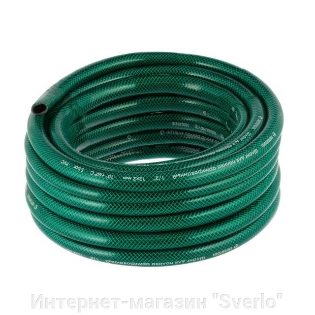 Шланг для поливання 3-шаровий 1/2", 10 м, армований PVC INTERTOOL GE-4021 від компанії Интернет-магазин "Sverlo" - фото 1