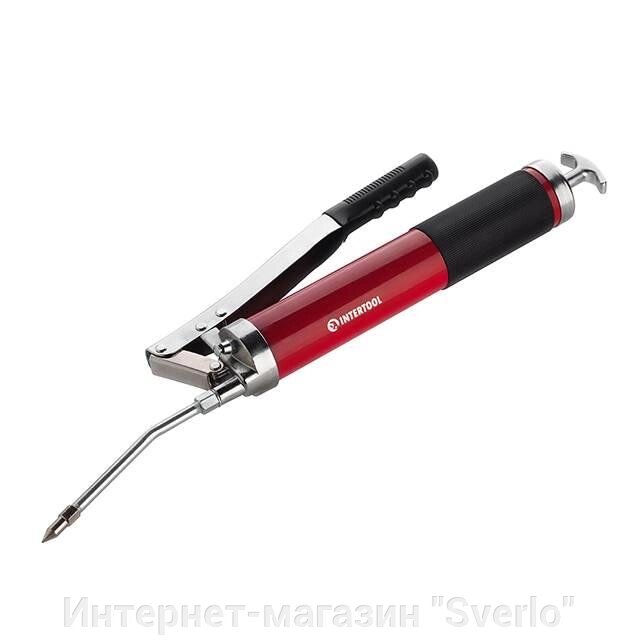 Шприц для змащування двоплунжерний 600см3 з гнучким шлангом. INTERTOOL HT-0060 від компанії Интернет-магазин "Sverlo" - фото 1