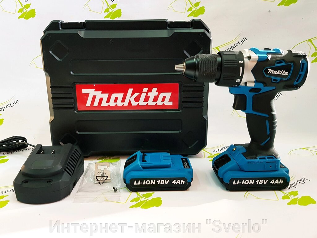 Шурупокрут акумуляторний Makita DDF482RMJ два акумулятори від компанії Интернет-магазин "Sverlo" - фото 1