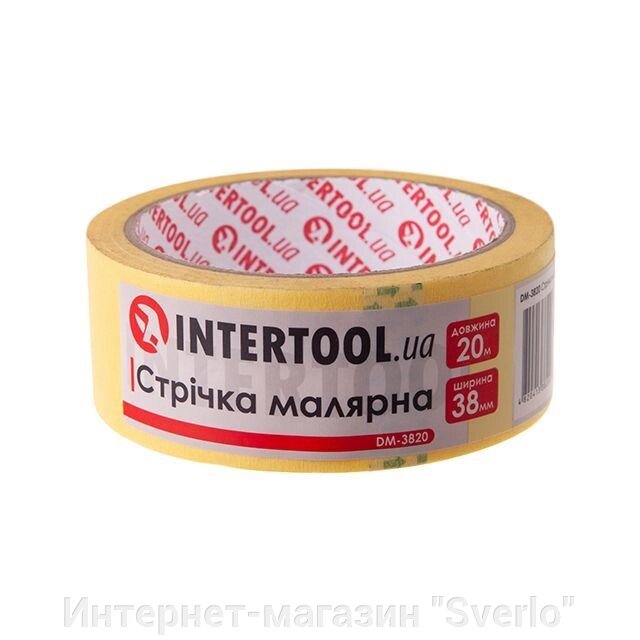 Стрічка малярська 38 мм, 20 м, жовта INTERTOOL DM-3820 від компанії Интернет-магазин "Sverlo" - фото 1