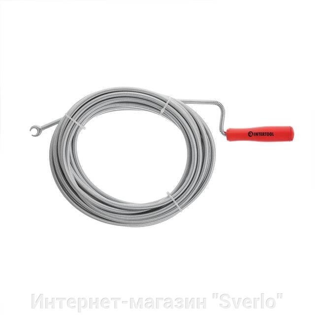 Трос для чищення труб 9мм*10м, пробивний накінечник INTERTOOL HP-1007 від компанії Интернет-магазин "Sverlo" - фото 1