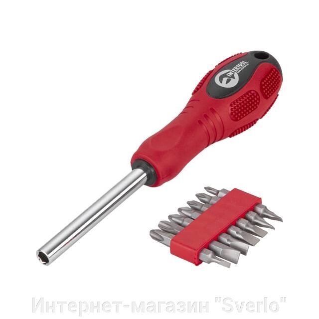 Викрутка магнітна 1/4", 10x50 мм із комплектом насадок 15 шт., Cr-V INTERTOOL HT-0415 від компанії Интернет-магазин "Sverlo" - фото 1